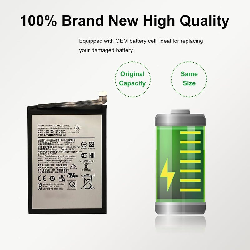 MAXSHARKS New Upgraded Battery for Galaxy A22 5G, Scud-WT-W1 Replacement Battery Compatible with Samsung Galaxy A22 5G, with Repair Tools & Instruction - Image 3